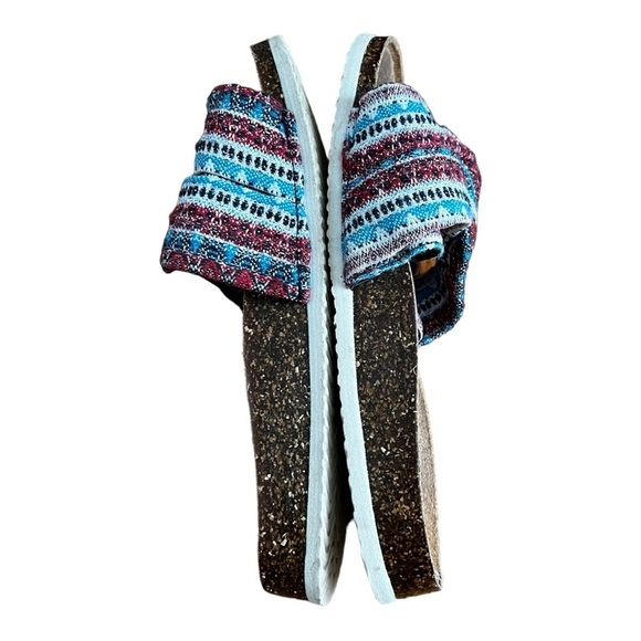 Aerie Resort Twist Detail Slide Sandals Womens Size 7 Vacation Summer Multicolor - Picture 6 of 10